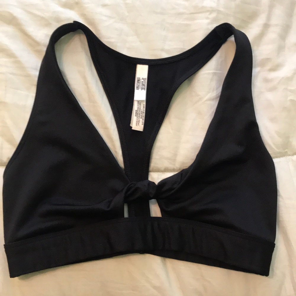 VS Pink Black Sports Bra “Gym to Swim” Collection